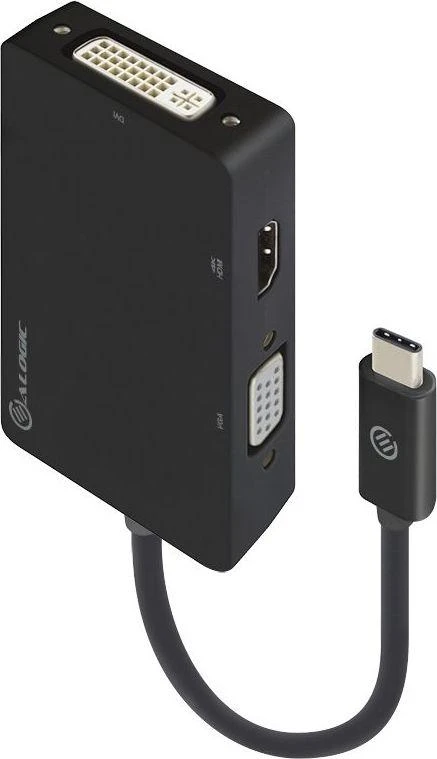 Alogic 3w1 USB-C adapteris su DVI, HDMI ir VGA jungtimis