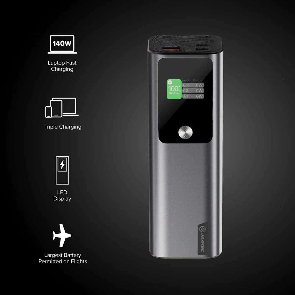 ALOGIC Ark 27 000 mAh maitinimo blokas su 140 W USB-C įkrovimu
