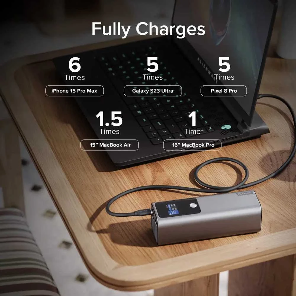 ALOGIC Ark 27 000 mAh maitinimo blokas su 140 W USB-C įkrovimu