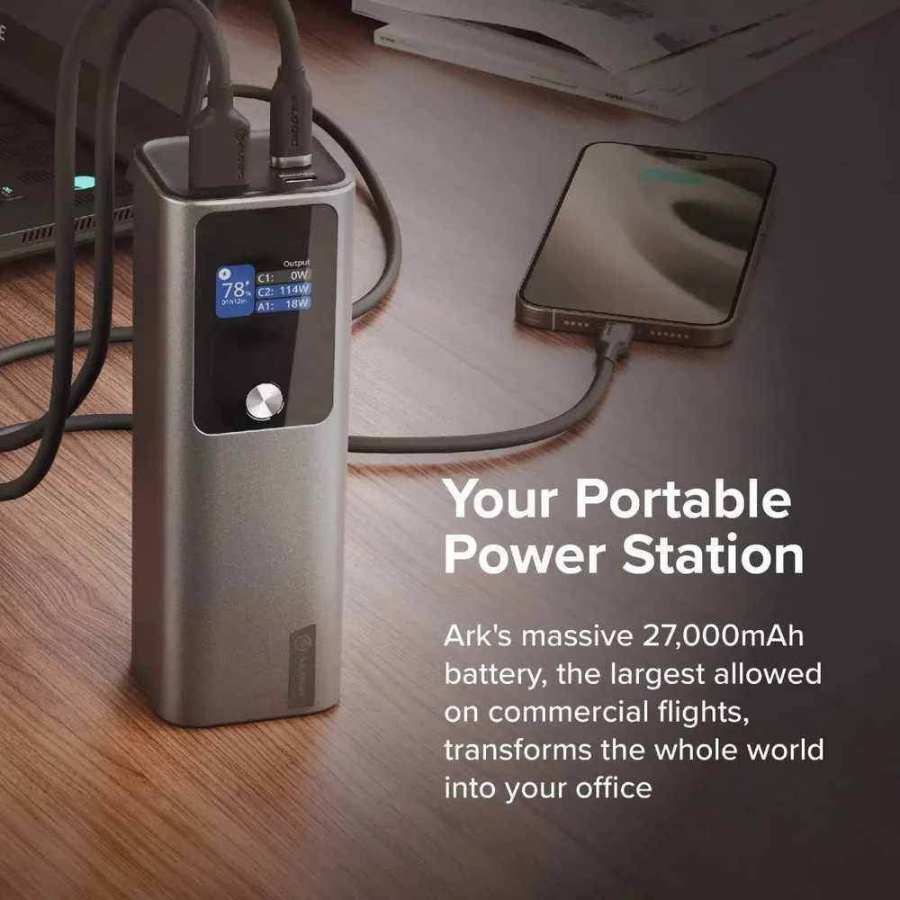 ALOGIC Ark 27 000 mAh maitinimo blokas su 140 W USB-C įkrovimu