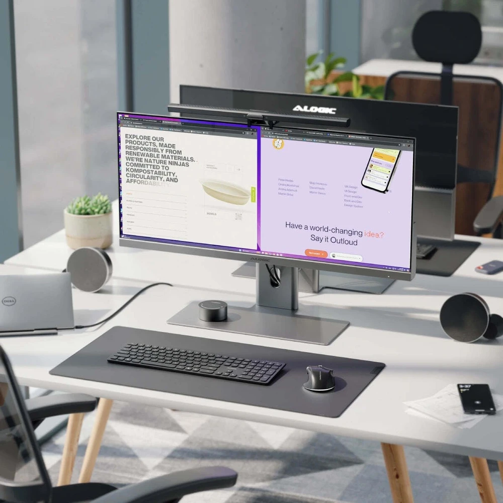 Monitorius „Alogic EDGE“ 40 colių itin plataus profilio WQHD LCD ekranas su 65 W PD dvigubu raiška