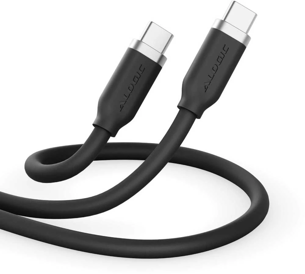 Kabelis USB Alogic USB-C - USB-C 1 m Juodas (ELSI5U2CCBK1)