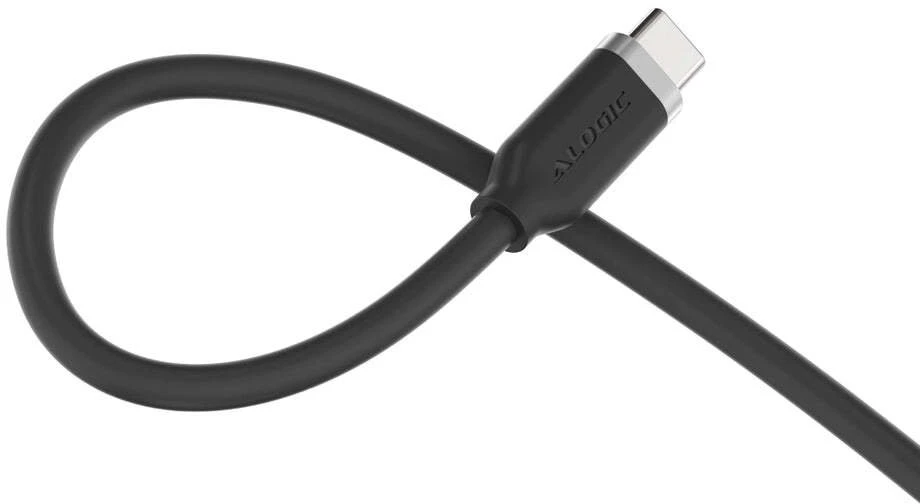 Kabelis USB Alogic Elements Silikonowy USB C 5 A/240 W 2 m Juodas (ELSI5U2CCBK2)