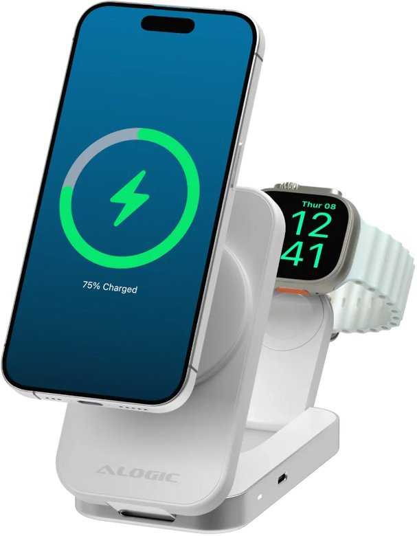 Powerbank Alogic FLIP 2IN1 QI2 WIRELESS (AL21WCFL-BK)