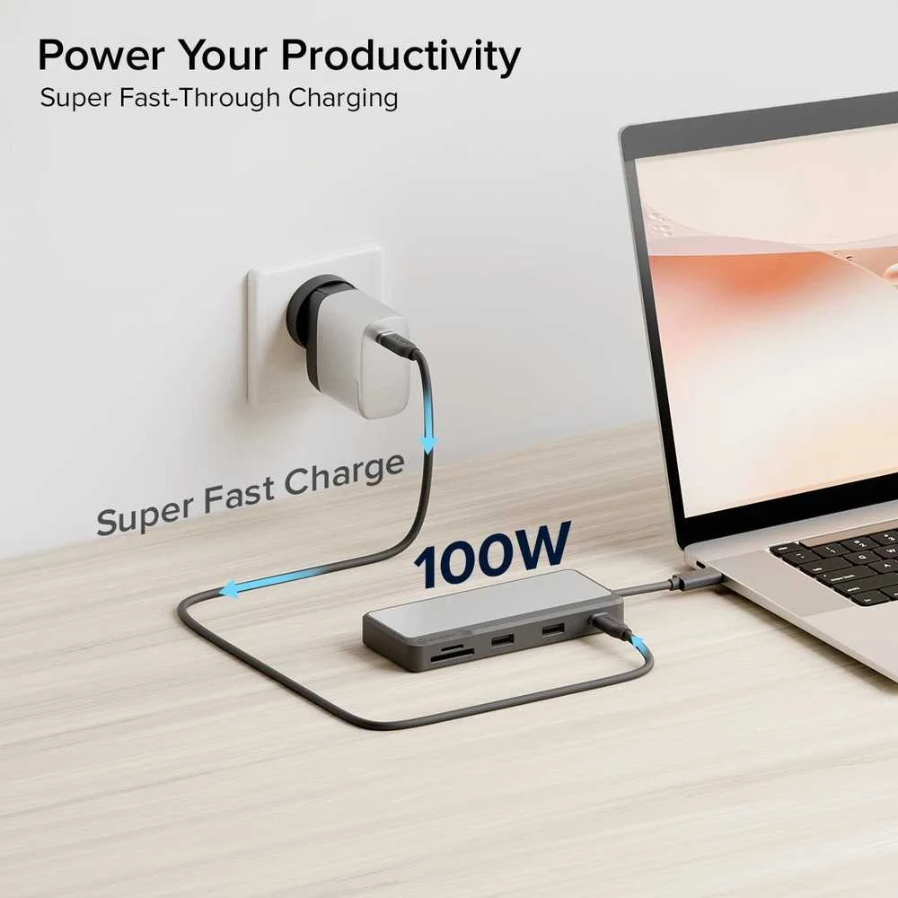 ALOGIC Fusion Pro GO 7 viename USB-C kompaktiška įkrovimo stotelė