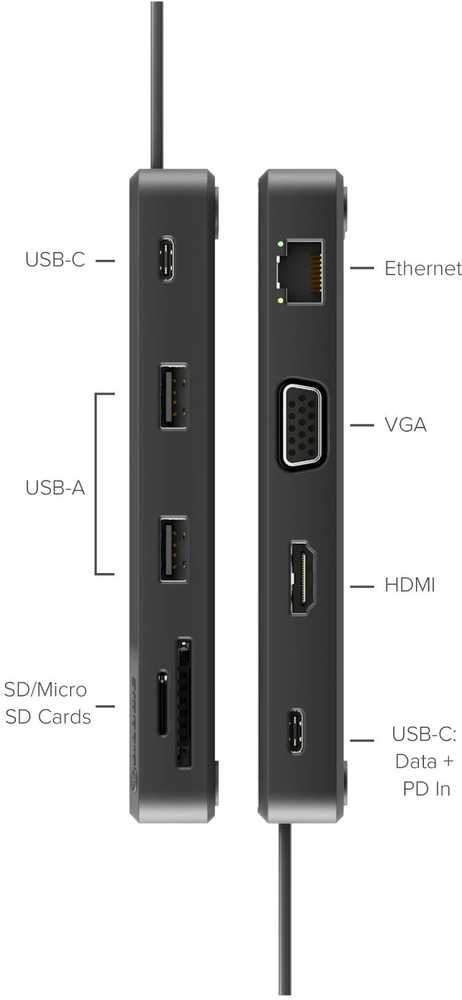 HUB USB Alogic FUSION PRO TOUR USB-C 8-IN-1