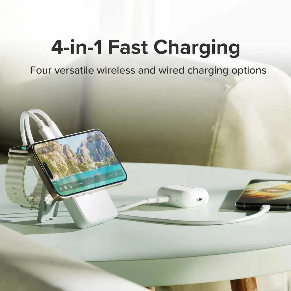 „Alogic Lift 4-in-1“ belaidis įkroviklis, 10000 mAh, su „MagSafe“