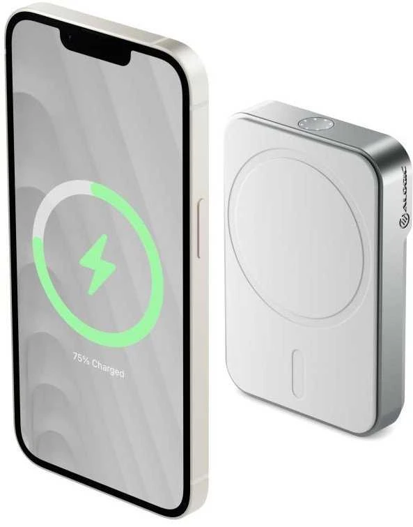 Powerbank Alogic Matrix Universal Magnetic MagSafe 5000 mAh Baltas (MSPB5KWH)