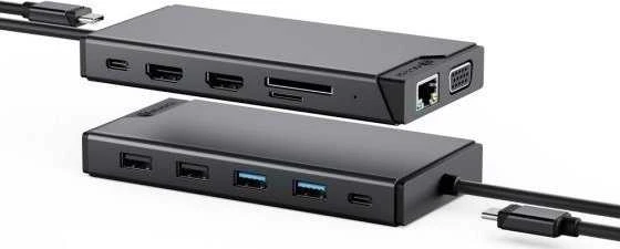Alogic MV2 USB-C šakotuvas su gausiomis jungtimis