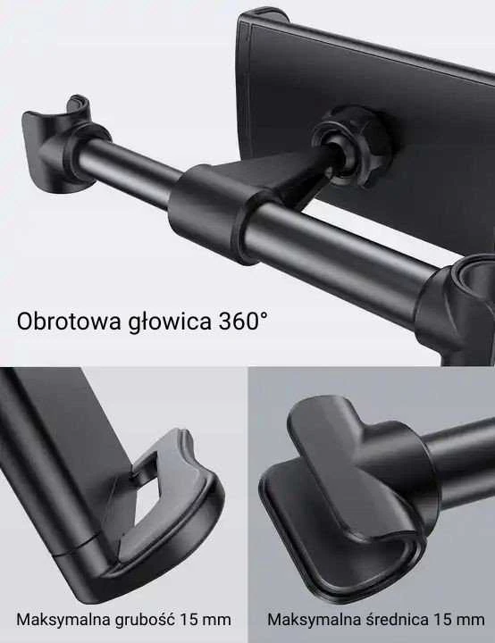 Alogy laikiklis Automobilio laikiklis Tvirtinimas Automobiliui Galvos atlošas Telefonui Planšetiniam Kompiuteriui Iki 12,3'''' / Cr3