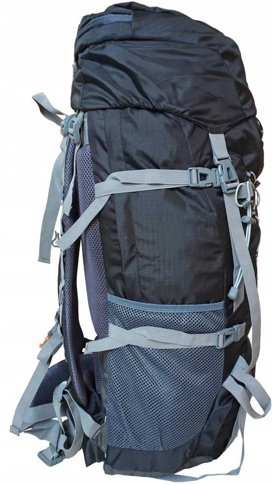 „Alogy“ žygio kuprinė moterims ir vyrams, juoda, erdvi, „KUBISPORT“ 75 l