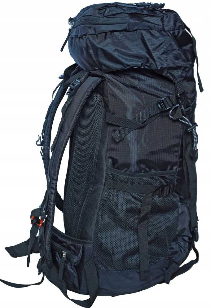Žygio kuprinė Alogy žygiams Moterims Vyrams Juoda Talpi KUBISPORT 60 L