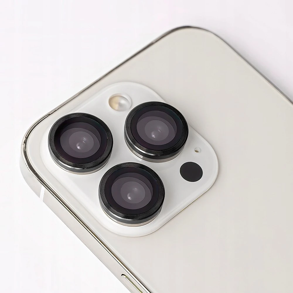 TFO Objektyvo apsauginių stikliukų rinkinys Samsung Galaxy S25 Ultra, juodas rėmelis (5 vnt.)