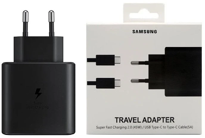 Įkroviklis Alogy Samsung kroviklis jungiama į tinklą Typ-C + kabelis Typ-C - Typ-C 5A 45W 1m PD PPS juoda