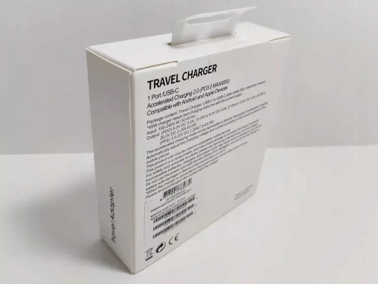 Įkroviklis Alogy Samsung kroviklis jungiama į tinklą Typ-C + kabelis Typ-C - Typ-C 5A 45W 1m PD PPS juoda
