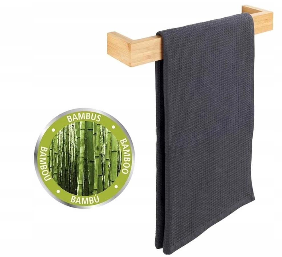 BAMBOO rankšluosčių kabykla, bambukas, šviesiai ruda, 40 x 9 x 5 cm, WENKO