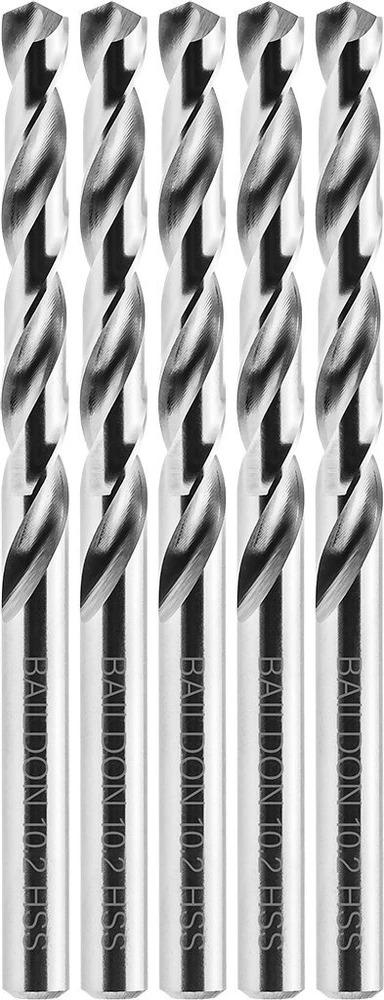 Grąžtas Wiertła „Baildon BASIC DIN 338 RN NWKa“ 10,2 mm metalo grąžtai, HSS (S), 133–87 mm, 5 kartotinis