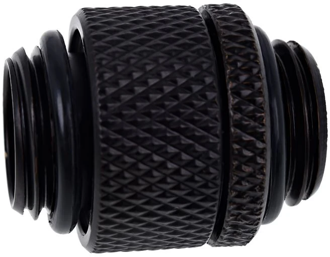„Alphacool“ dvigubas rotacinis adapteris su G1/4 lizdu į G1/4 lizdą, juodas