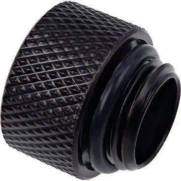 „Alphacool“ jungties adapteris, tiesus G1/4 colio lizdas į G1/4 colio kištuką, juodas