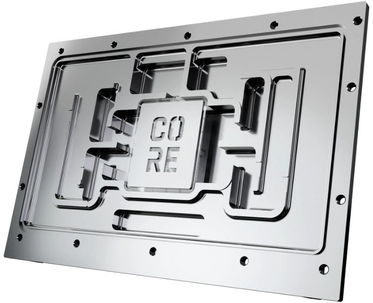 „Alphacool Core GeForce RTX 5090 Gaming“ + „Windforce“ vandens blokas, galinė plokštė – akrilas, juodas