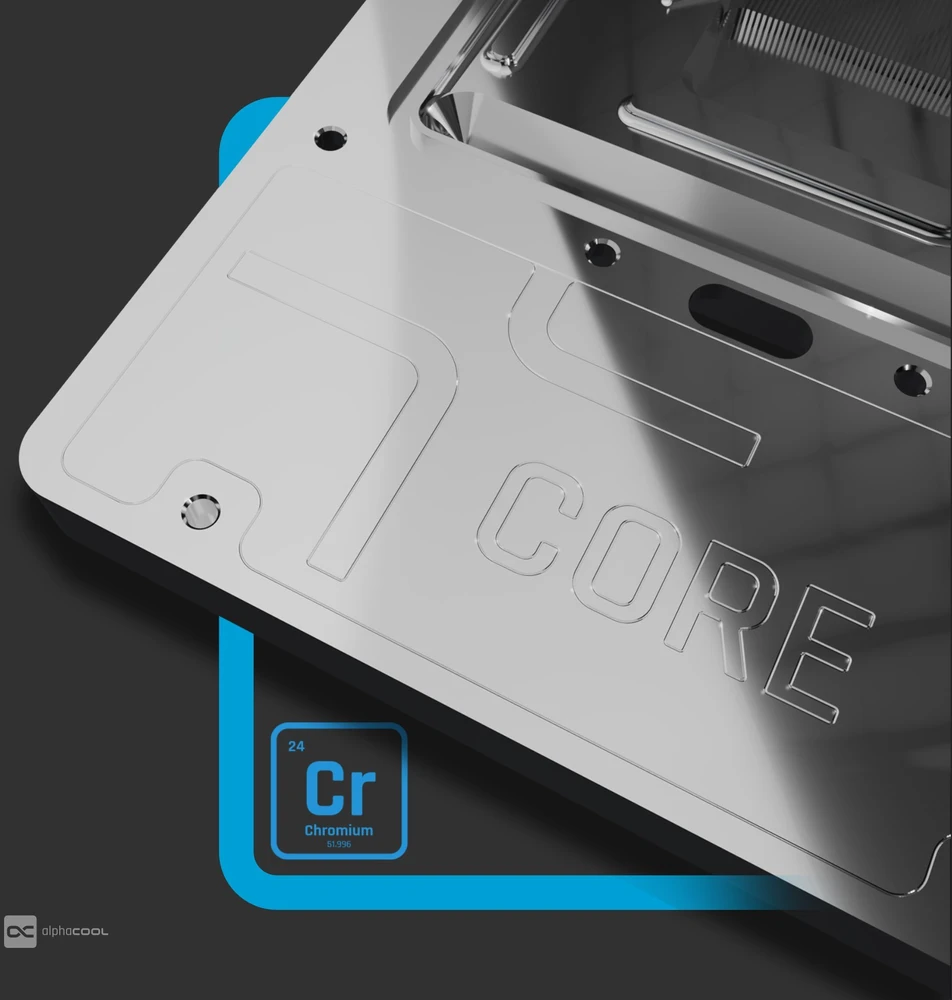 Alphacool Alphacool Core RTX 4090 FE su galine plokšte – akrilas + nikelis