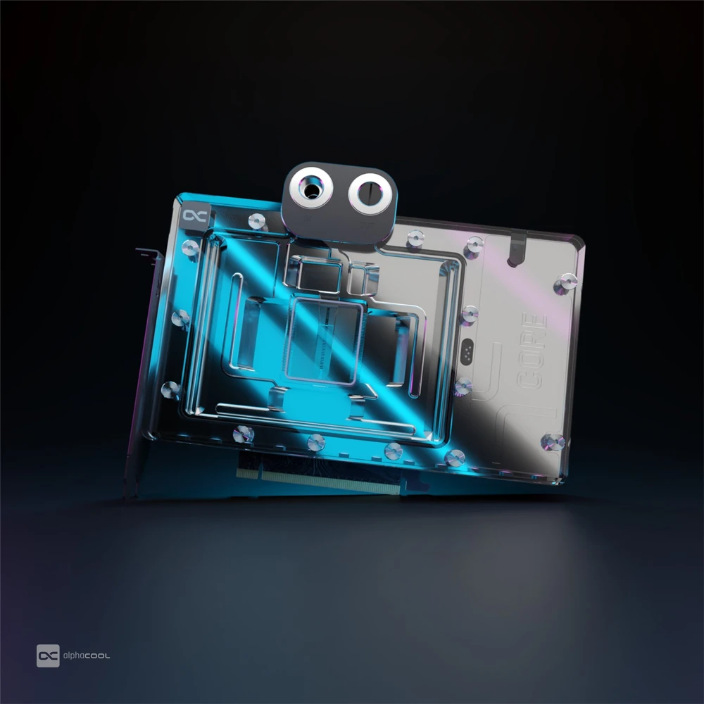 Alphacool Alphacool Core RTX 4090 FE su galine plokšte – akrilas + nikelis