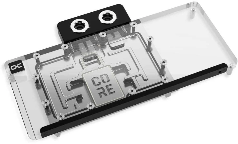 „Alphacool Core RX 9070 Mercury GPU Vanduo Block“, ARGB, su galine plokšte · akrilas