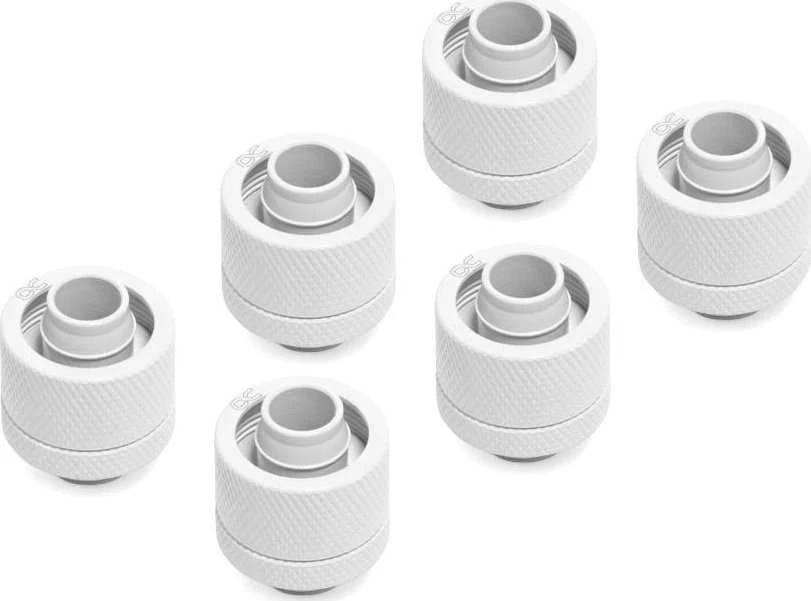 Alphacool Varveklio 16/10 mm įsukama jungtis G1/4, 6 vnt. pakuotėje – baltas