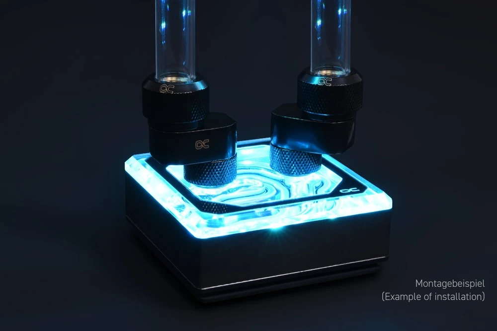 Alphacool Eiszapfen G1/4 colių prailginimo poslinkis MF 8 – juodas