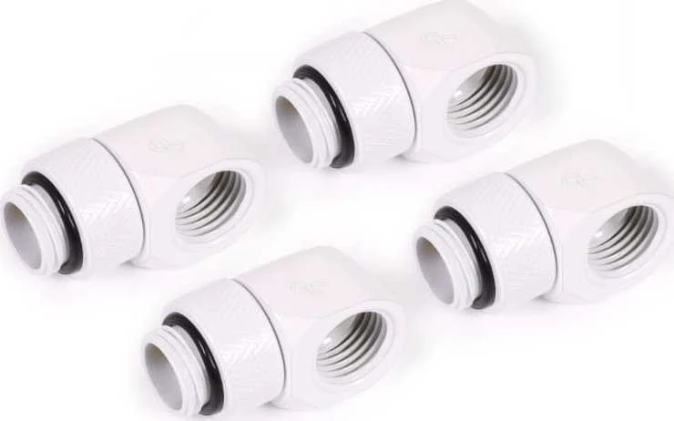 Alphacool Eisfrost L pasukama jungtis G1/4 moteriai G1/4 moteriai – 4 vnt baltas