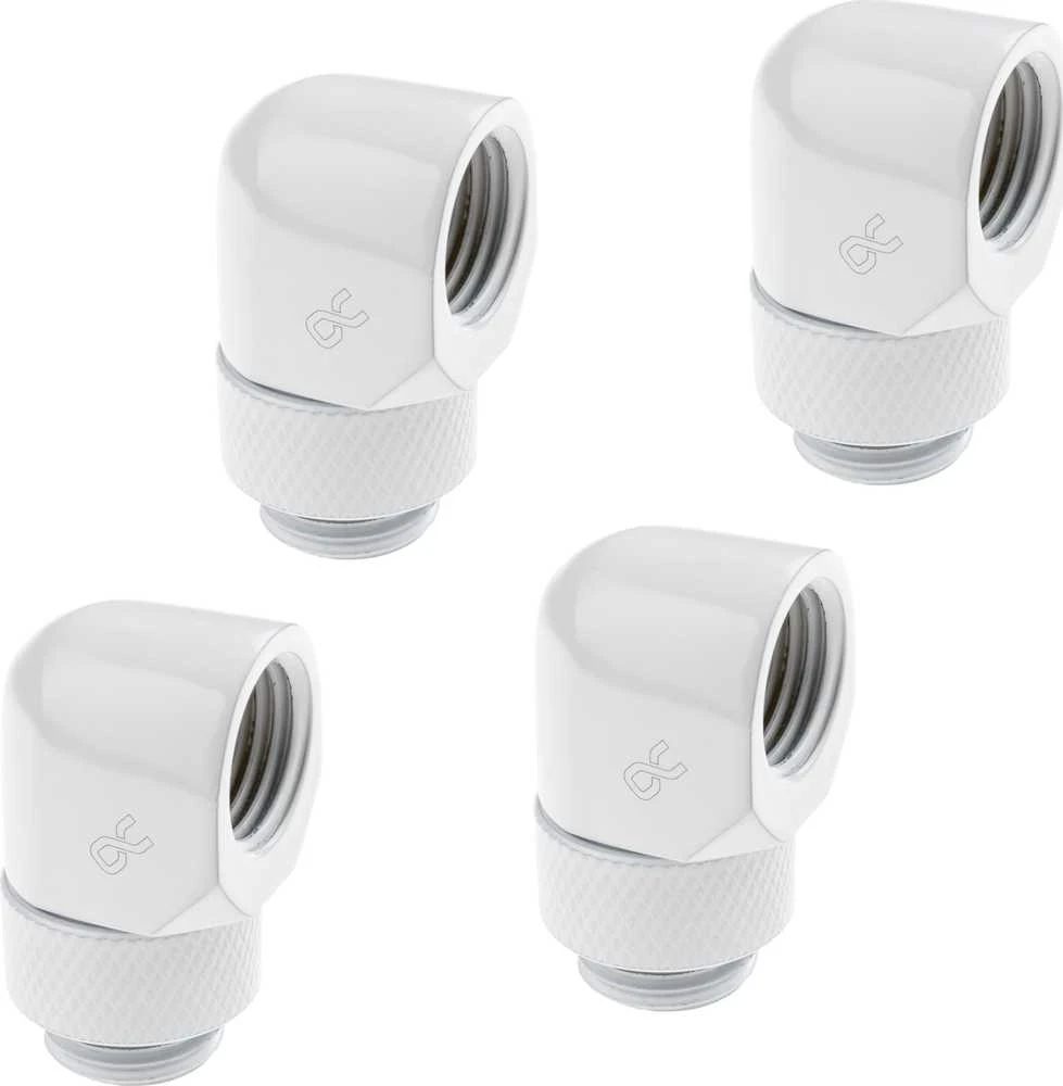 Alphacool Eisfrost L pasukama jungtis G1/4 moteriai G1/4 moteriai – 4 vnt baltas