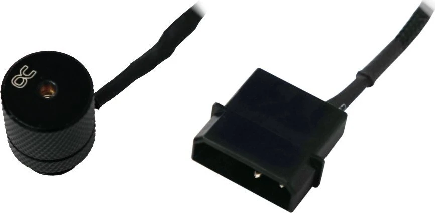 „Alphacool“ lazerinio jungiklio jungtis su G1/4 colio vidiniu sriegiu, 4 kontaktų „Molex“ jungtimi, juoda
