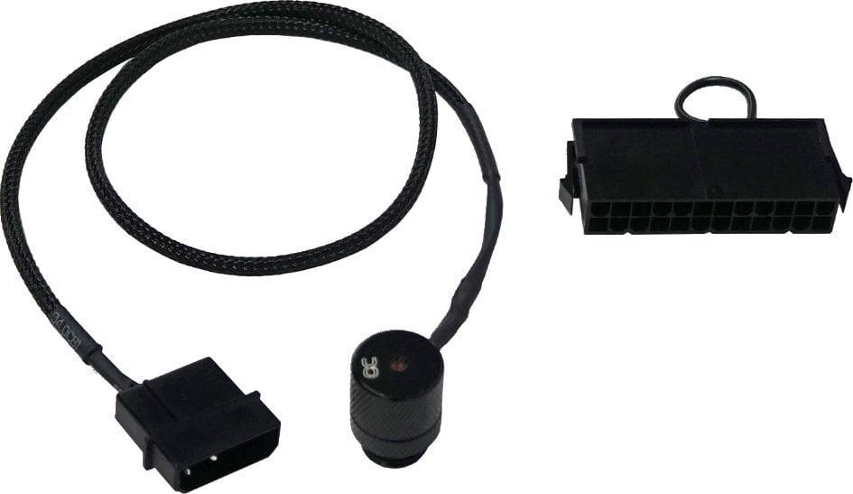 „Alphacool“ lazerinio jungiklio jungtis su G1/4 colio vidiniu sriegiu, 4 kontaktų „Molex“ jungtimi, juoda