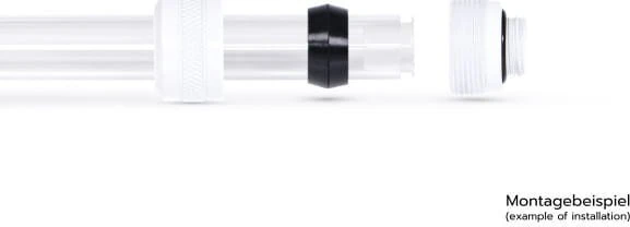 Alphacool „Icicle Pro“ jungtis, 16 mm kietas vamzdelis, G1/4, 6 vnt. pakuotėje – baltas