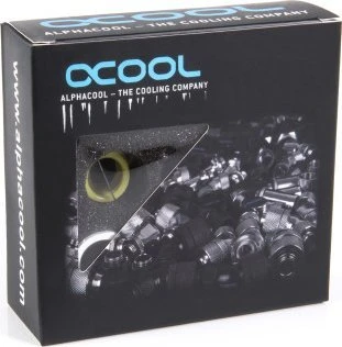 Alphacool „Icicle Pro“ jungtis, 16 mm kietas vamzdelis, G1/4, 6 vnt. pakuotėje – baltas