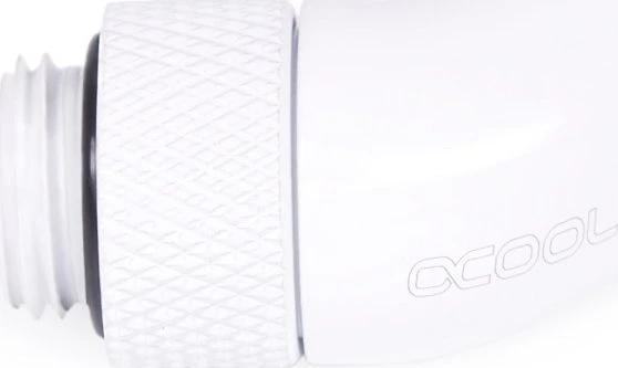 Alphacool Eiszapfen Winkeladapter 45 Grad drehbar G1/4 AG auf G1/4 IG – baltos spalvos