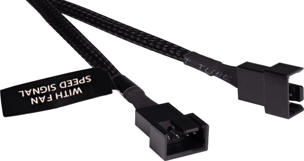 Alphacool fan cable 4-pin to 4-pin extension 30cm – juodas