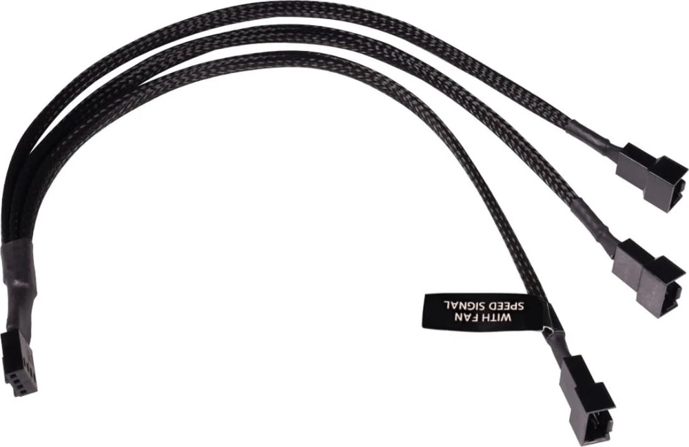 Alphacool Y-Splitter 4-pin to 3x 4-pin PWM 30cm – juodas