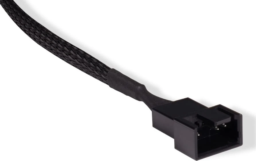 „Alphacool“ Y skirstytuvas, 4 kontaktų į 2 x 4 kontaktų PWM, 30 cm, juodas
