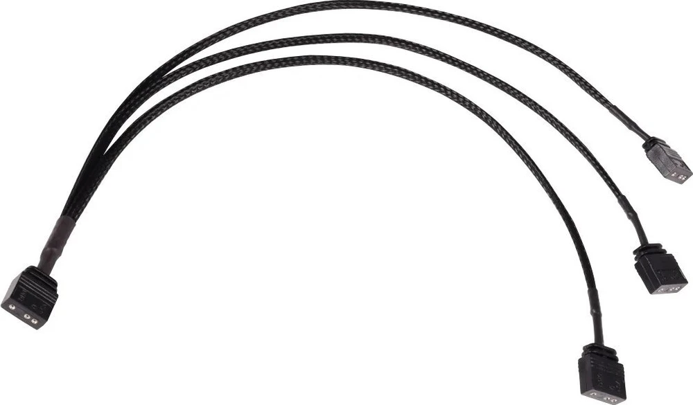 Alphacool Y-Splitter aRGB 3-pin to 3x 3-pin 30cm – juodas