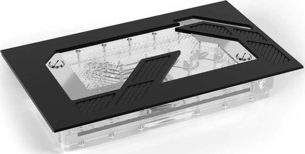 Alphacool Apex Distroplate Dark Base Pro 901 ARGB su pompą Apex juoda