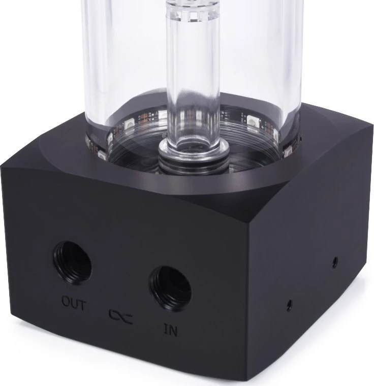 Alphacool Core 100 Aurora ARGB rezervuaras, akrilas - juodas