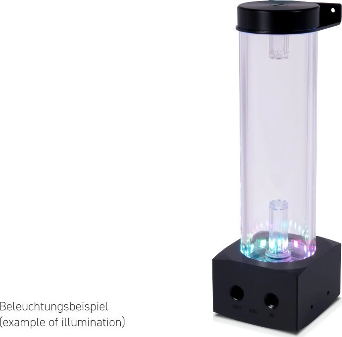 Alphacool Core 200 Aurora ARGB rezervuaras su VPP siurbliu, akrilinis – Juodas