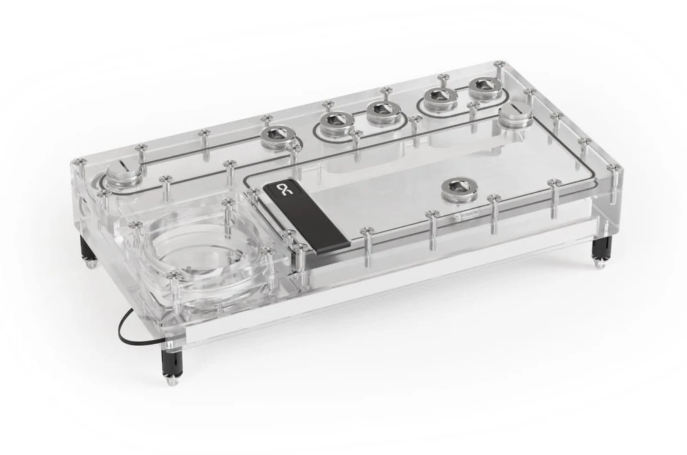 Alphacool Core Distro plokštė 280 mm skaidriu korpusu
