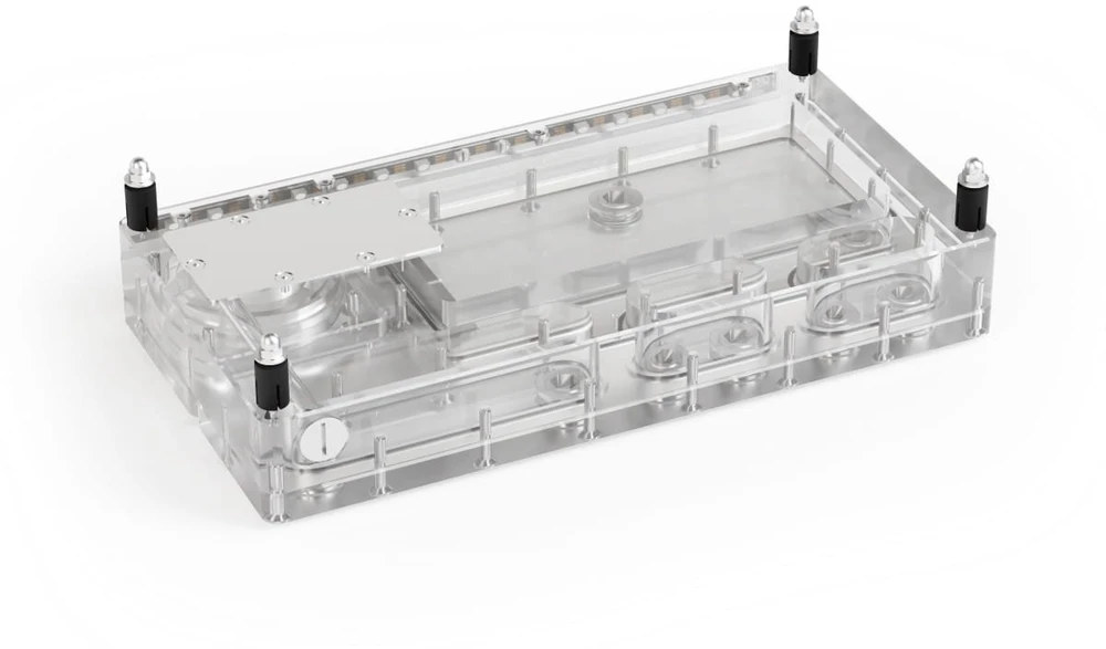 Alphacool „Core Distro“ plokštė, 280 jungčių, VPP/D5 – akrilas