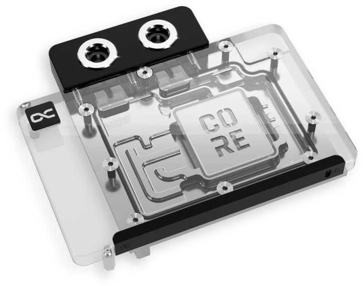„Alphacool Core GeForce RTX 5070 Vanduo“ blokas, „Reference Design“, galinė plokštė - akrilas, juodas