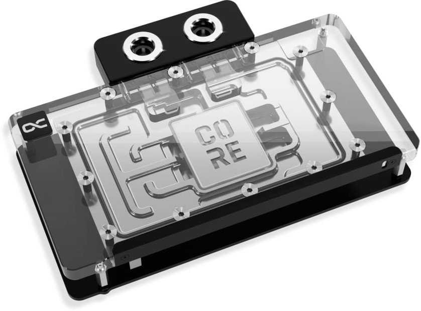 „Alphacool Core GeForce RTX 5080/5070Ti GamingPro GPU Vanduo Block“, ARGB, su galine plokšte · akrilas