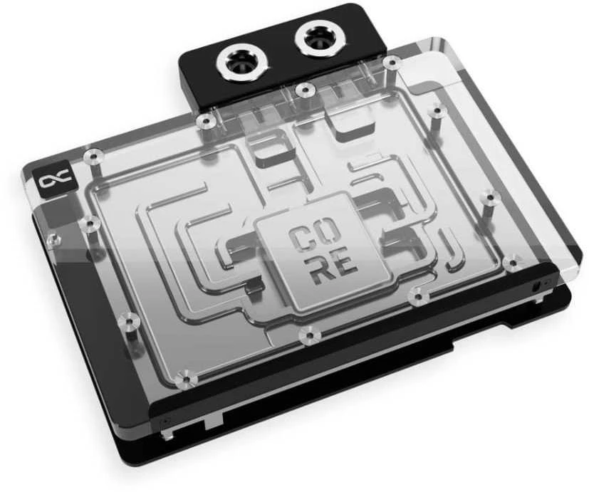 „Alphacool Core GeForce RTX 5080 Gaming Trio GPU Vanduo Block“, ARGB, su galine plokšte · akrilas