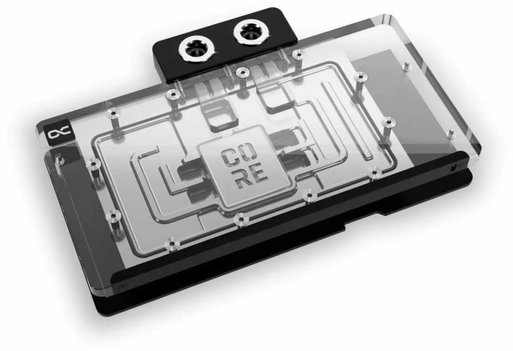 „Alphacool Core GeForce RTX 5080 Prime GPU Vanduo Cooling“, ARGB, su akrilo galine plokšte