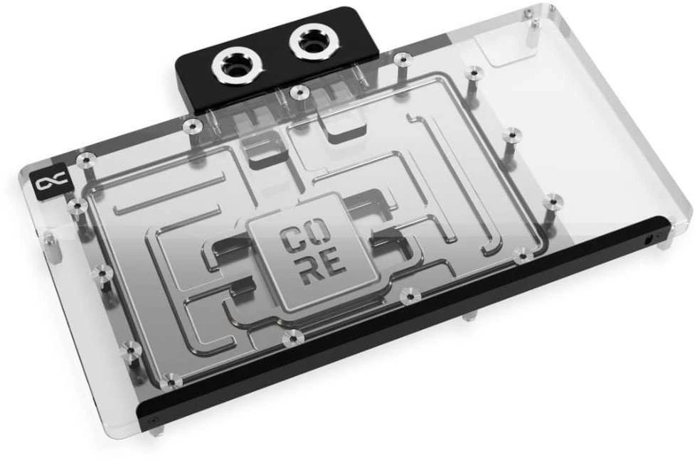 „Alphacool Core GeForce RTX 5080 Solid“ + AMP vandens blokas, galinė plokštė – akrilas, juodas
